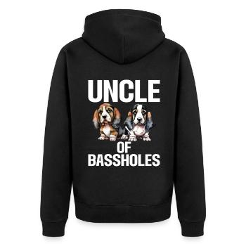Cadeaux Basset Hound - Veste à capuche bio Premium Unisexe - noir - Dos - Nico (187cm)