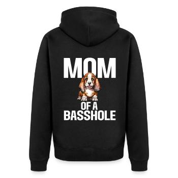 Cadeaux Basset Hound - Veste à capuche bio Premium Unisexe - noir - Dos - Nico (187cm)