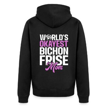 Cadeaux Bichon Frisé - Veste à capuche bio Premium Unisexe - noir - Dos - Nico (187cm)