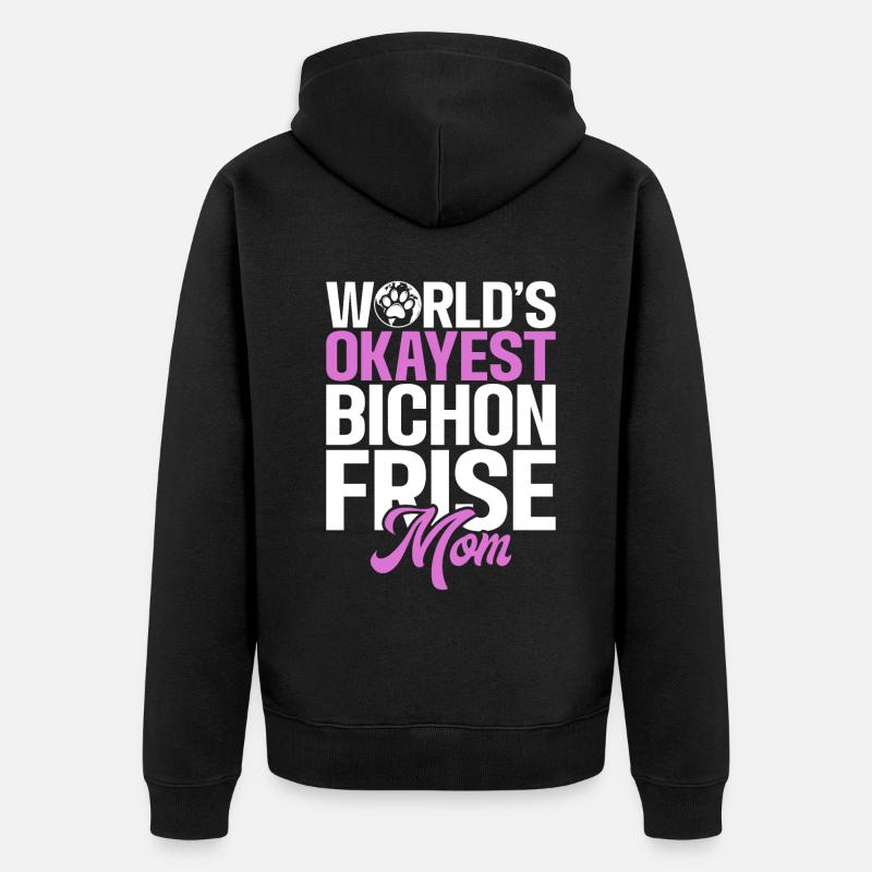 Cadeaux Bichon Frisé - Veste à capuche bio Premium Unisexe - noir