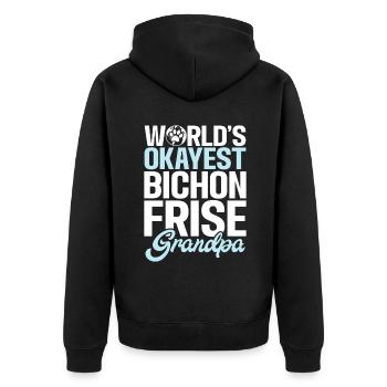 Cadeaux Bichon Frisé - Veste à capuche bio Premium Unisexe - noir - Dos - Nico (187cm)