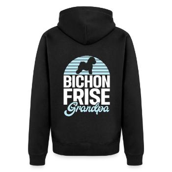 Cadeaux Bichon Frisé - Veste à capuche bio Premium Unisexe - noir - Dos - Nico (187cm)