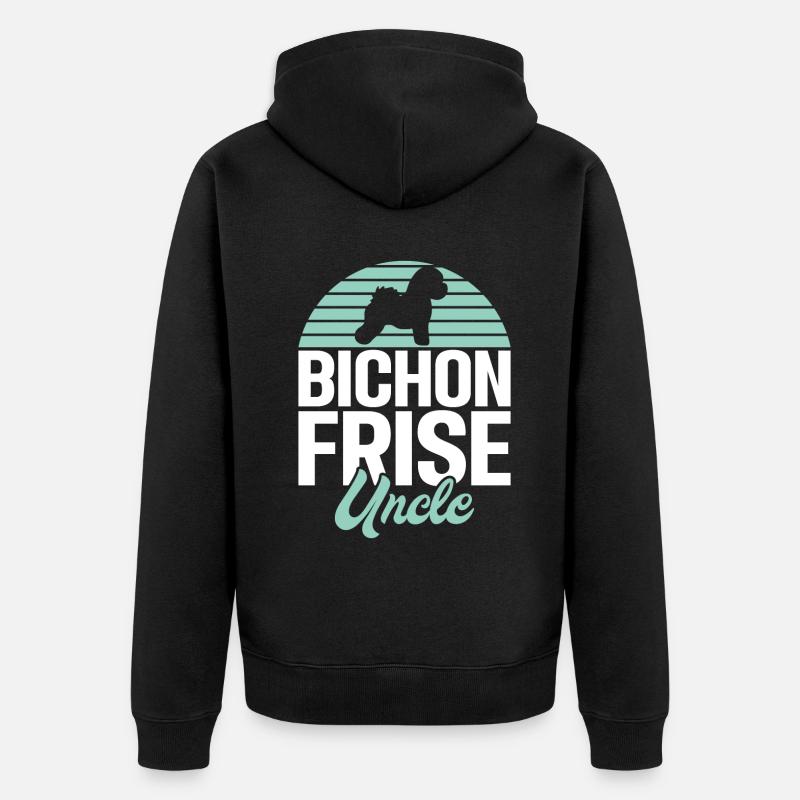 Cadeaux Bichon Frisé - Veste à capuche bio Premium Unisexe - noir