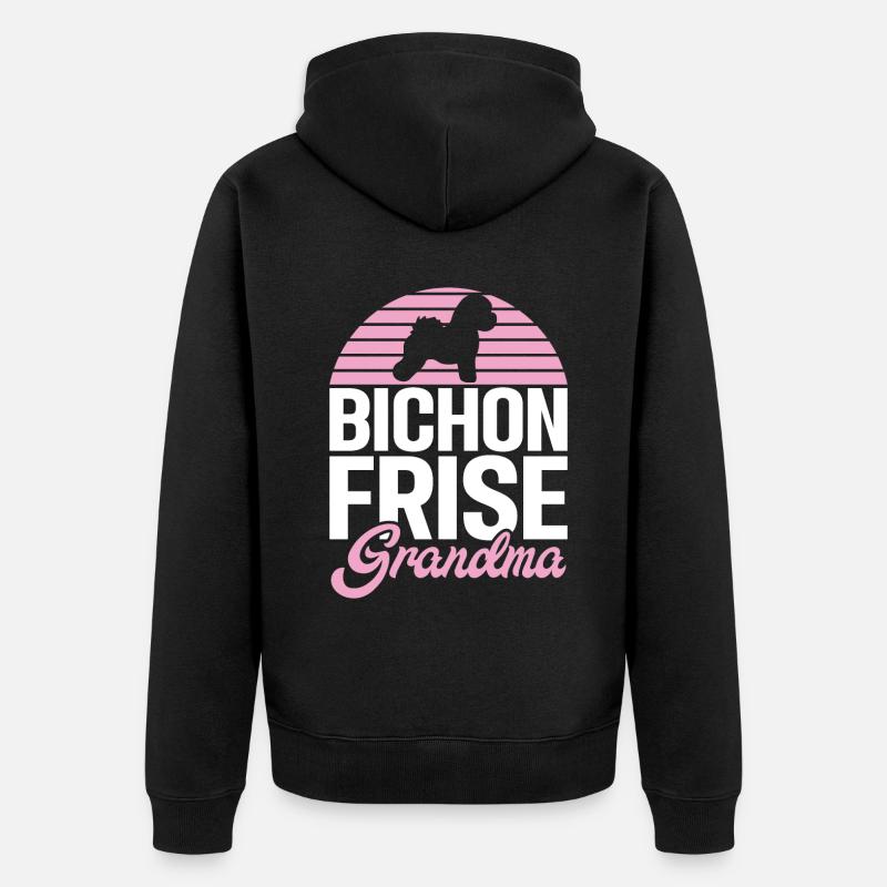 Cadeaux Bichon Frisé - Veste à capuche bio Premium Unisexe - noir