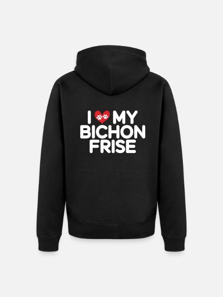 Bichon Frise Gifts - Unisex Premium Organic Zip Hoodie - black