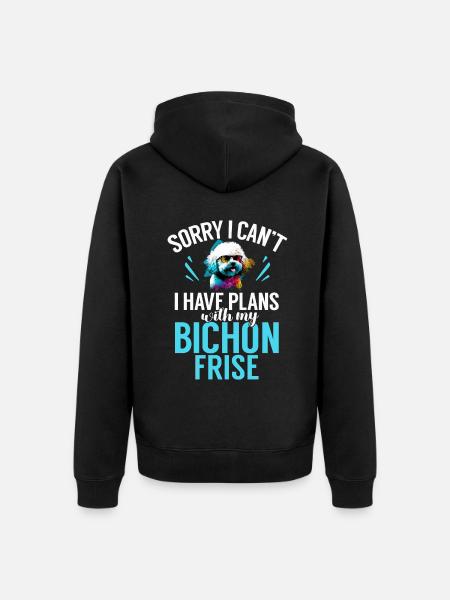 Bichon Frise Gifts - Unisex Premium Organic Zip Hoodie - black