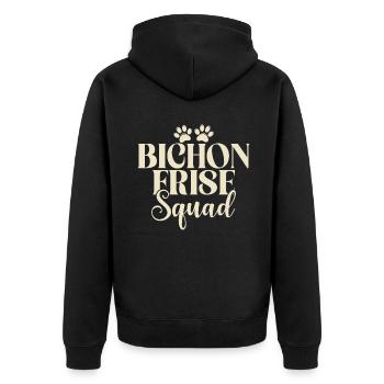 Cadeaux Bichon Frisé - Veste à capuche bio Premium Unisexe - noir - Dos - Nico (187cm)