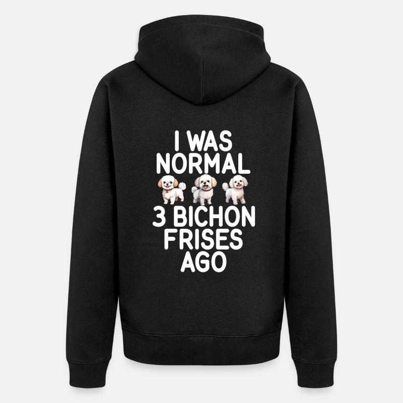Cadeaux Bichon Frisé - Veste à capuche bio Premium Unisexe - noir