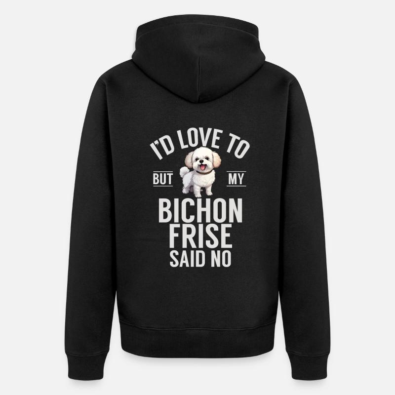 Cadeaux Bichon Frisé - Veste à capuche bio Premium Unisexe - noir