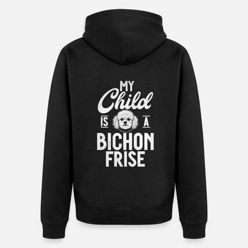 Cadeaux Bichon Frisé - Veste à capuche bio Premium Unisexe - noir