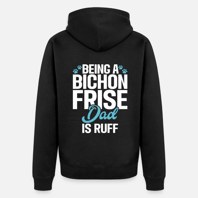 Cadeaux Bichon Frisé - Veste à capuche bio Premium Unisexe - noir