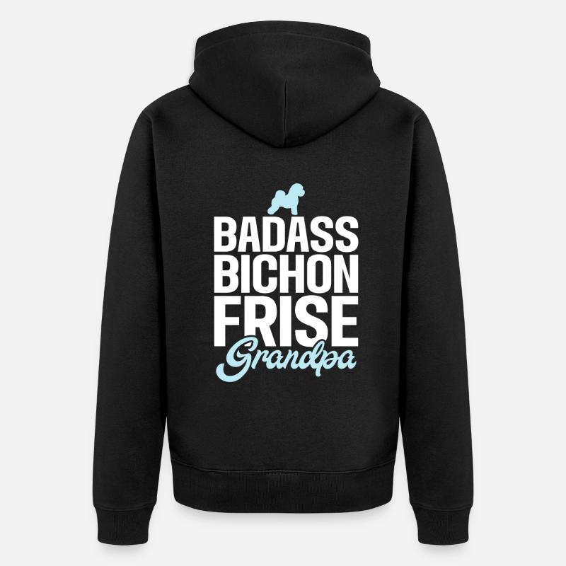 Cadeaux Bichon Frisé - Veste à capuche bio Premium Unisexe - noir