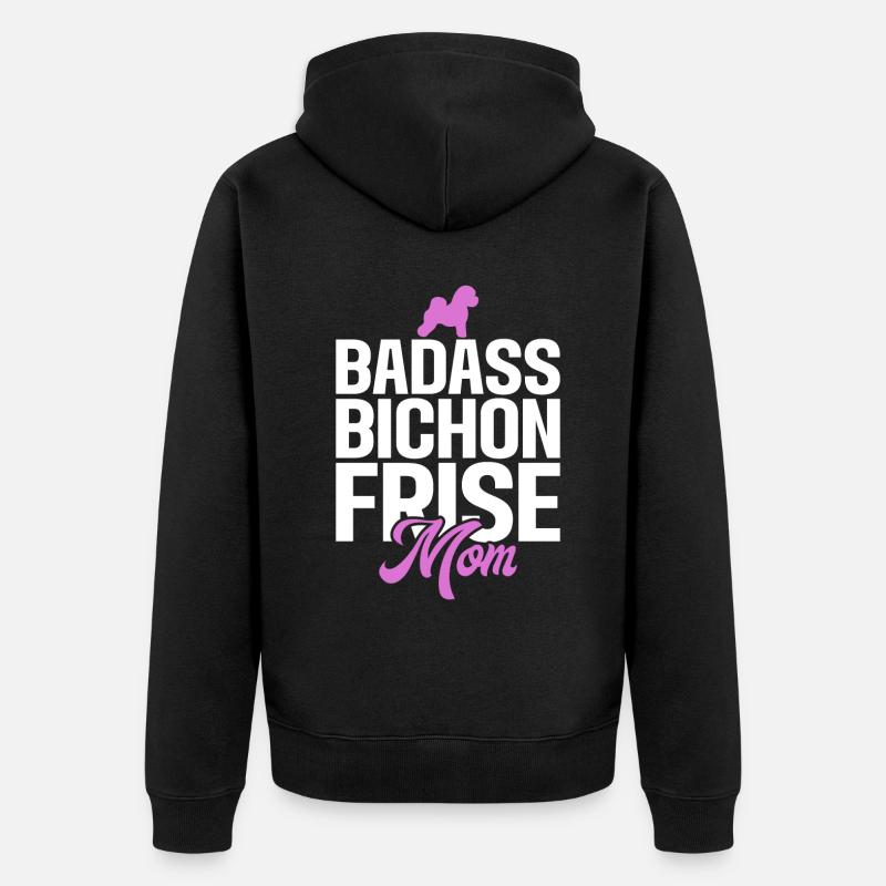 Cadeaux Bichon Frisé - Veste à capuche bio Premium Unisexe - noir