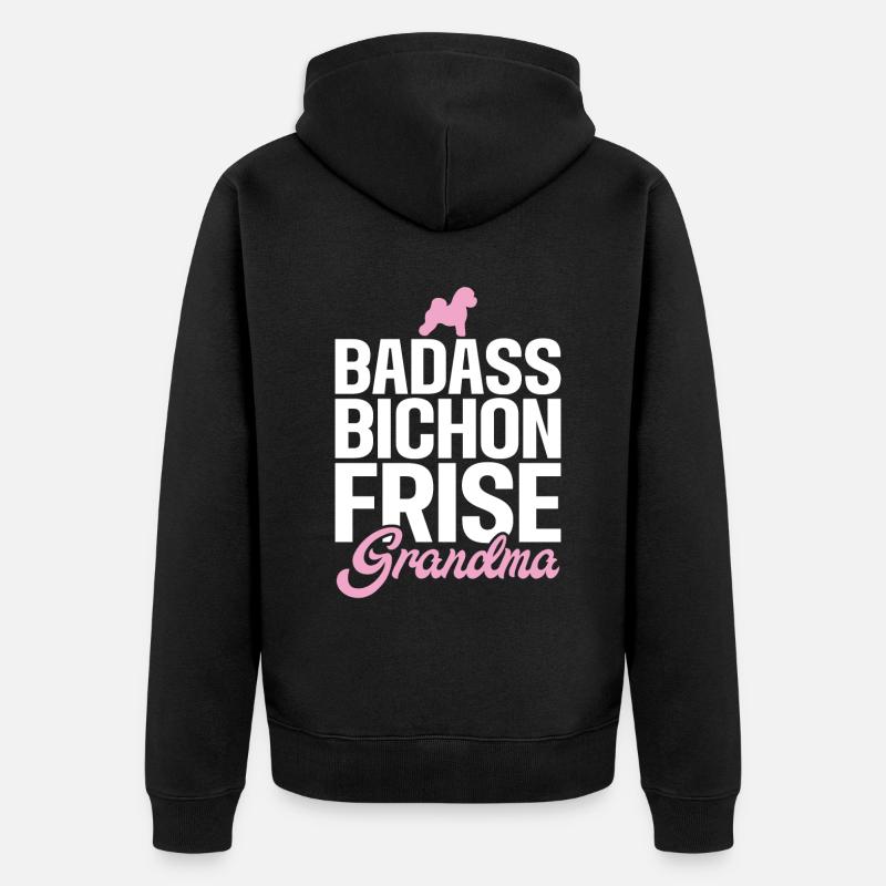 Cadeaux Bichon Frisé - Veste à capuche bio Premium Unisexe - noir