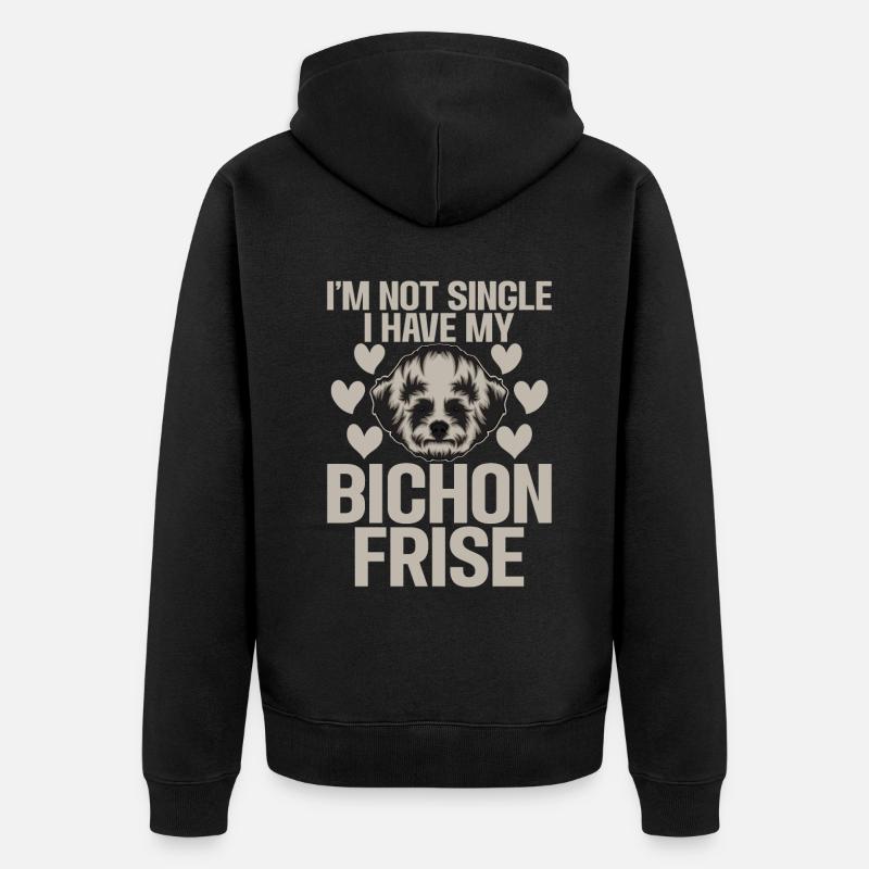 Cadeaux Bichon Frisé - Veste à capuche bio Premium Unisexe - noir