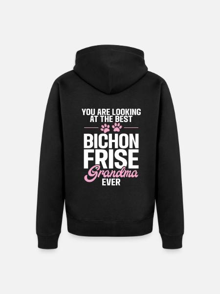 Bichon Frise Gifts - Unisex Premium Organic Zip Hoodie - black