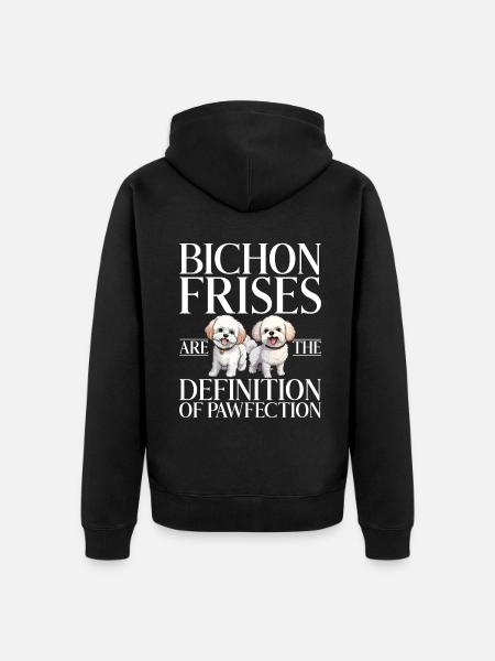 Bichon Frise Geschenken - Uniseks Premium bio ziphoodie - zwart