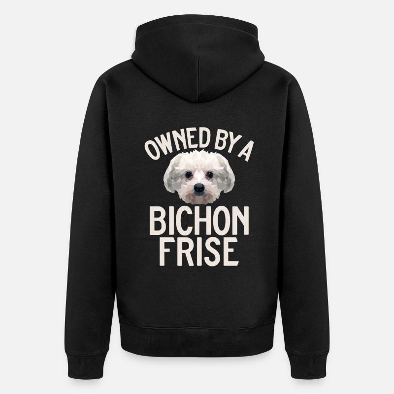 Cadeaux Bichon Frisé - Veste à capuche bio Premium Unisexe - noir