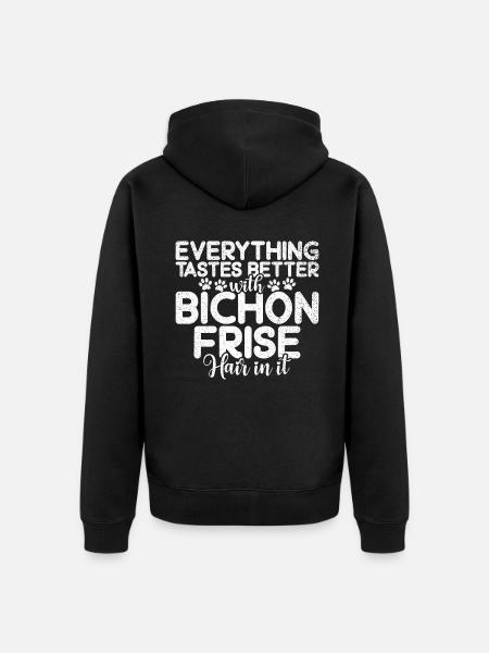 Bichon Frise Geschenken - Uniseks Premium bio ziphoodie - zwart