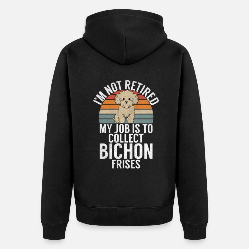 Cadeaux Bichon Frisé - Veste à capuche bio Premium Unisexe - noir