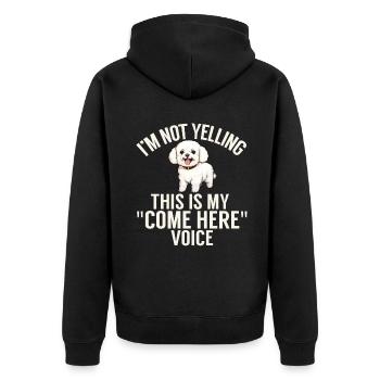 Cadeaux Bichon Frisé - Veste à capuche bio Premium Unisexe - noir - Dos - Nico (187cm)