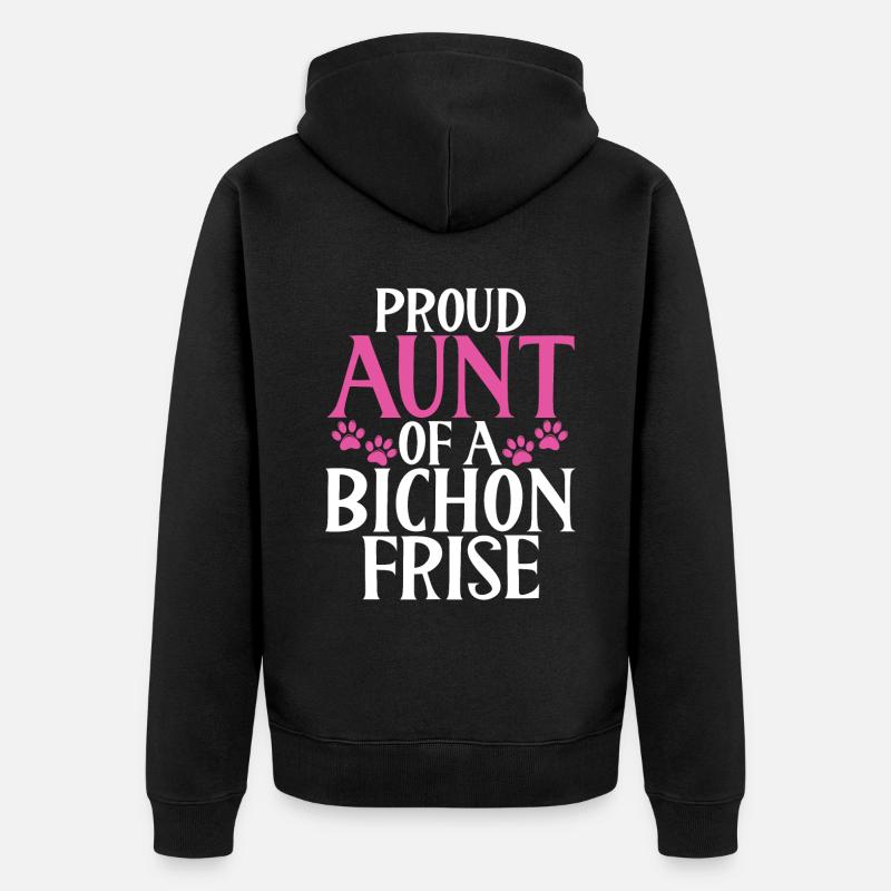 Cadeaux Bichon Frisé - Veste à capuche bio Premium Unisexe - noir
