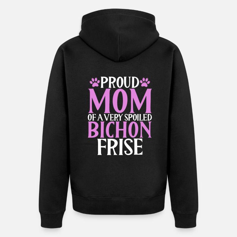 Cadeaux Bichon Frisé - Veste à capuche bio Premium Unisexe - noir