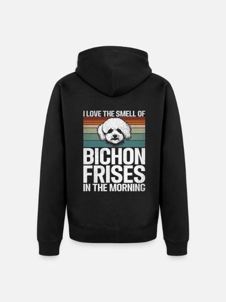 Cadeaux Bichon Frisé - Veste à capuche bio Premium Unisexe - noir