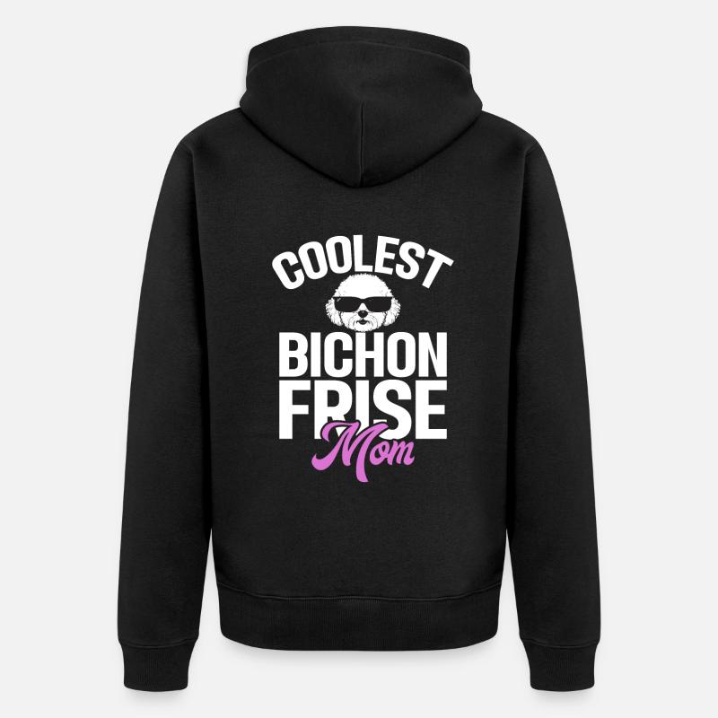 Cadeaux Bichon Frisé - Veste à capuche bio Premium Unisexe - noir