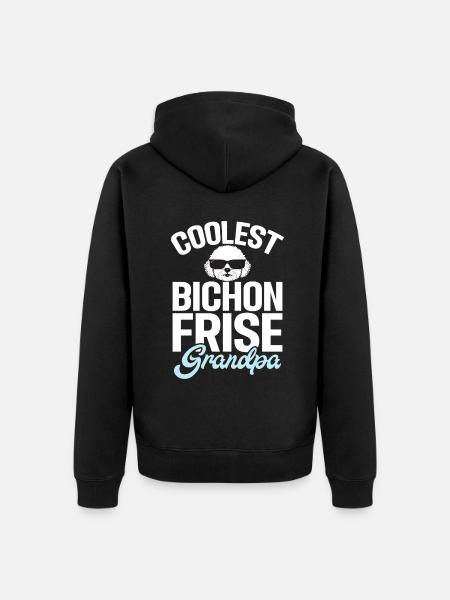Cadeaux Bichon Frisé - Veste à capuche bio Premium Unisexe - noir