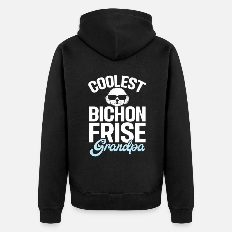 Cadeaux Bichon Frisé - Veste à capuche bio Premium Unisexe - noir