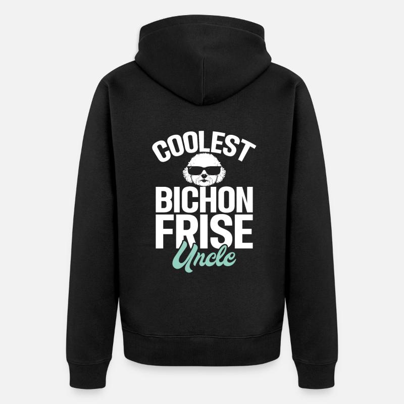 Cadeaux Bichon Frisé - Veste à capuche bio Premium Unisexe - noir