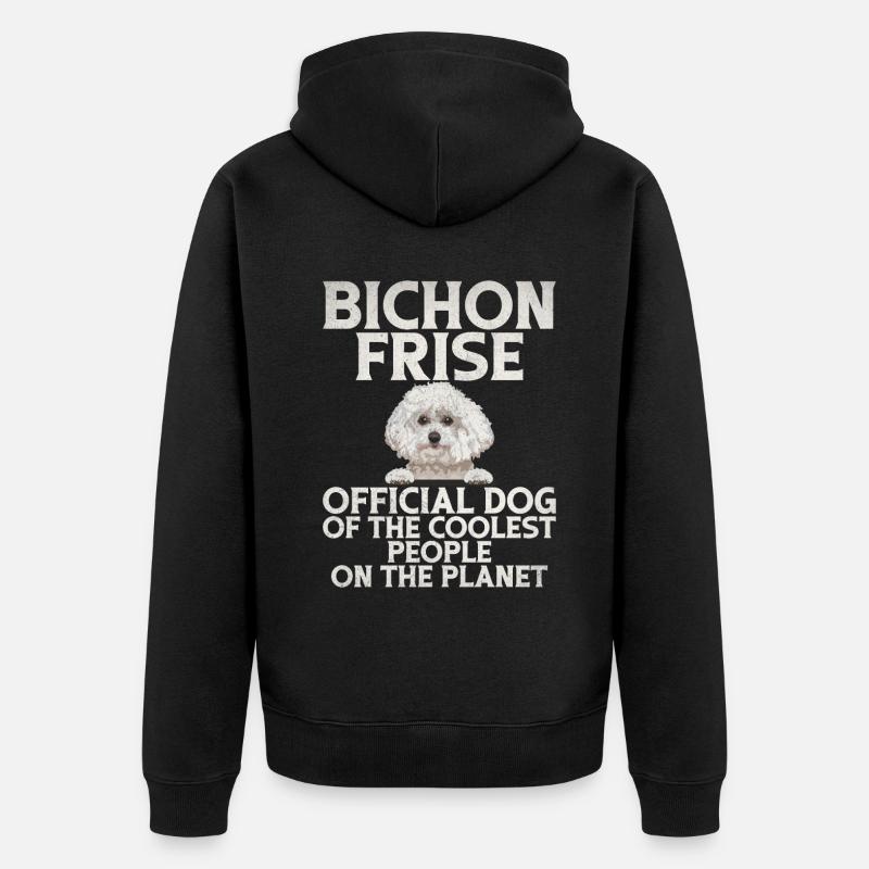 Cadeaux Bichon Frisé - Veste à capuche bio Premium Unisexe - noir