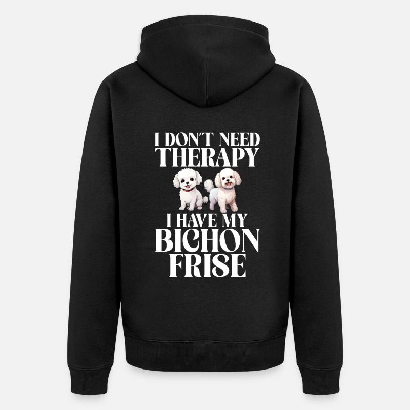 Cadeaux Bichon Frisé - Veste à capuche bio Premium Unisexe - noir