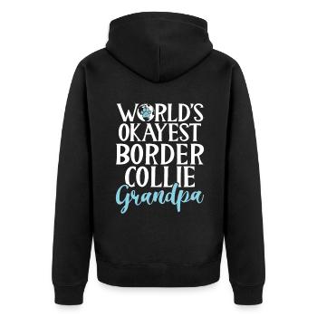 Cadeaux Border Collie - Veste à capuche bio Premium Unisexe - noir - Dos - Nico (187cm)