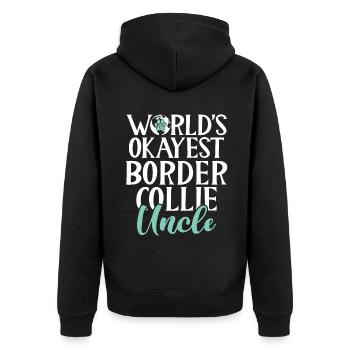 Cadeaux Border Collie - Veste à capuche bio Premium Unisexe - noir - Dos - Nico (187cm)