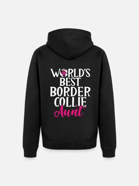 Border Collie Gifts - Unisex Premium Organic Zip Hoodie - black