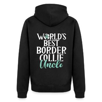 Cadeaux Border Collie - Veste à capuche bio Premium Unisexe - noir - Dos - Nico (187cm)