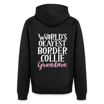 Cadeaux Border Collie - Veste à capuche bio Premium Unisexe - noir - Dos - Nico (187cm)