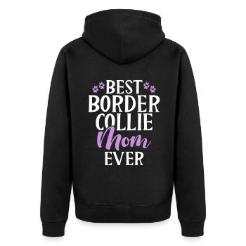 Cadeaux Border Collie - Veste à capuche bio Premium Unisexe - noir - Dos - Nico (187cm)