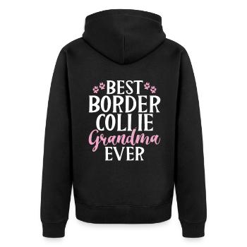 Cadeaux Border Collie - Veste à capuche bio Premium Unisexe - noir - Dos - Nico (187cm)