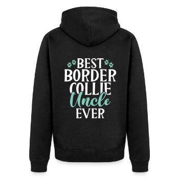 Cadeaux Border Collie - Veste à capuche bio Premium Unisexe - noir - Dos - Nico (187cm)