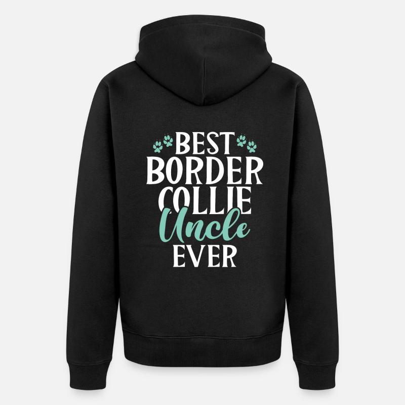 Cadeaux Border Collie - Veste à capuche bio Premium Unisexe - noir