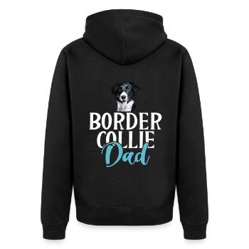 Cadeaux Border Collie - Veste à capuche bio Premium Unisexe - noir - Dos - Nico (187cm)