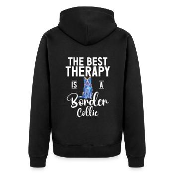 Cadeaux Border Collie - Veste à capuche bio Premium Unisexe - noir - Dos - Nico (187cm)