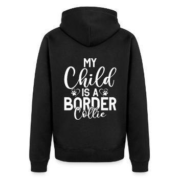 Cadeaux Border Collie - Veste à capuche bio Premium Unisexe - noir - Dos - Nico (187cm)