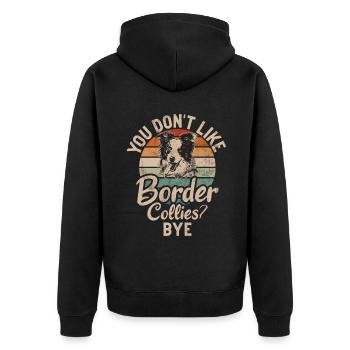 Cadeaux Border Collie - Veste à capuche bio Premium Unisexe - noir - Dos - Nico (187cm)