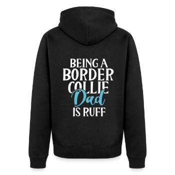 Cadeaux Border Collie - Veste à capuche bio Premium Unisexe - noir - Dos - Nico (187cm)