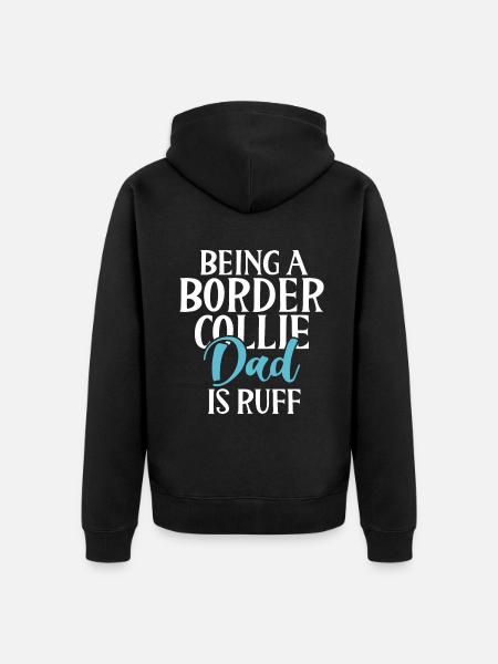 Border Collie Gifts - Unisex Premium Organic Zip Hoodie - black