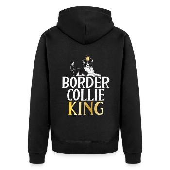 Cadeaux Border Collie - Veste à capuche bio Premium Unisexe - noir - Dos - Nico (187cm)